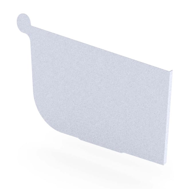 Quad Gutter 150 Stop End Right Hand Zinc/Aluminium