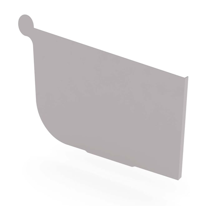 Quad Gutter 150 Stop End Right Hand Birch