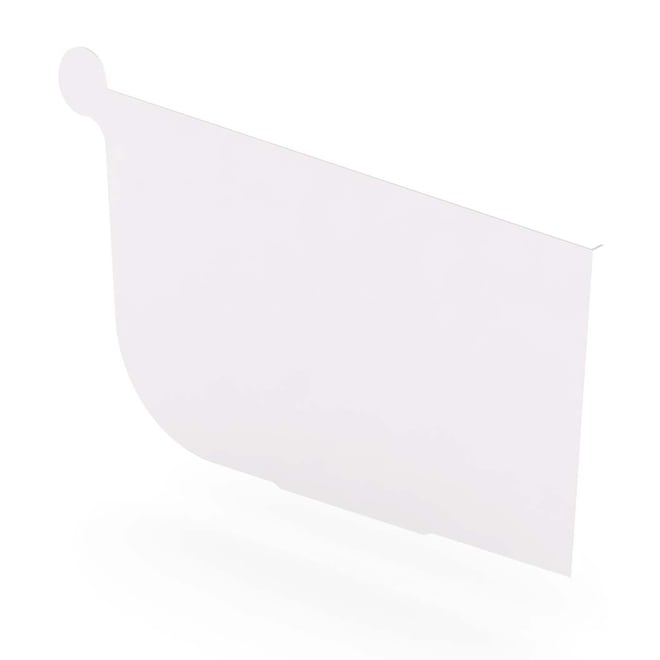 Quad Gutter 150 Stop End Right Hand Off White
