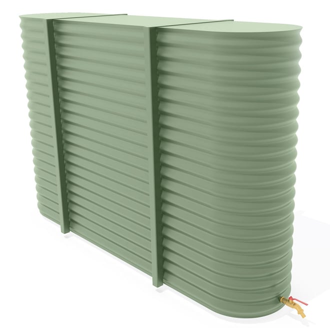 Aqua-Barrel Rainwater Tank 2000L - Mist Green