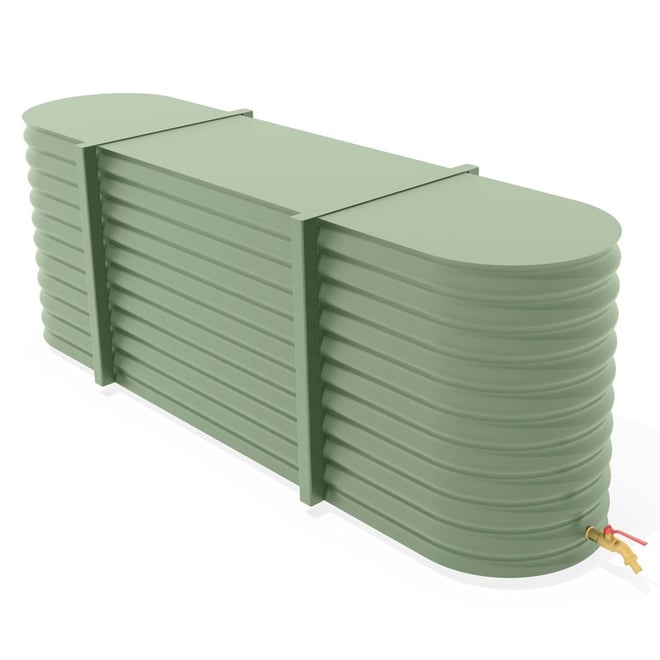 Aqua-Barrel Rainwater Tank 1000L Low - Mist Green