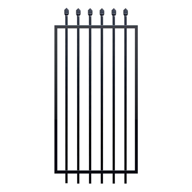 Squash Top Fence Gate 975 x 2100mm Black
