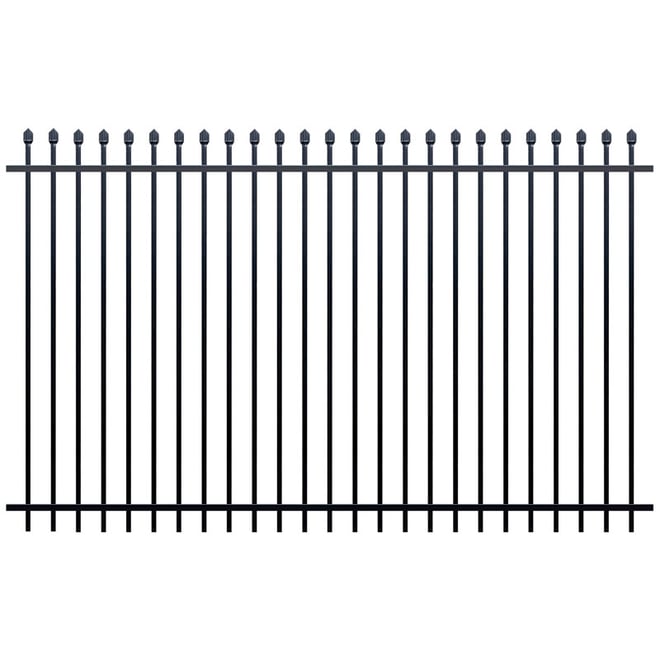 Squash Top Fence Panel 2400 x 1800mm Black