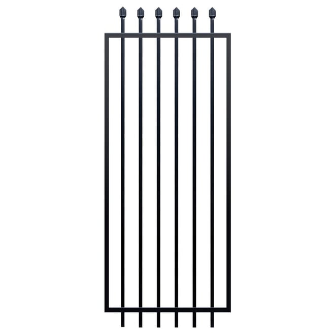 Squash Top Fence Gate 975 x 1800mm Black