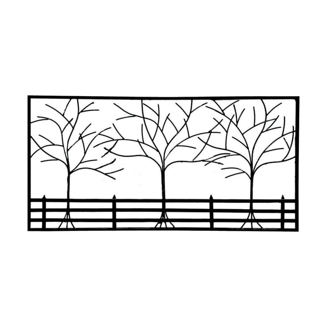 Screen Steel Blk/Sil Rural 1000X500
