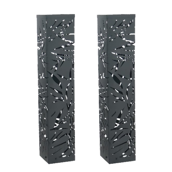 Black Jungle Steel Solar Towers 2 Pack - Medium
