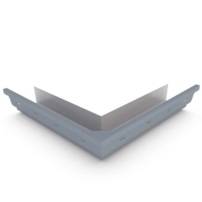 S Gutter External Mitre Slotted Armour Grey