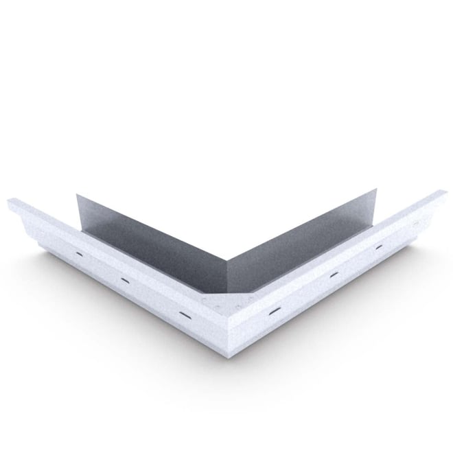 S Gutter External Mitre Slotted Zinc/Aluminium