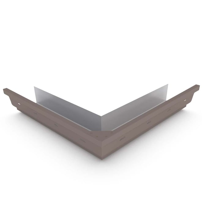 S Gutter External Mitre Slotted Banyan Brown