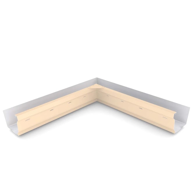 S Gutter Internal Mitre Slotted Smooth Cream