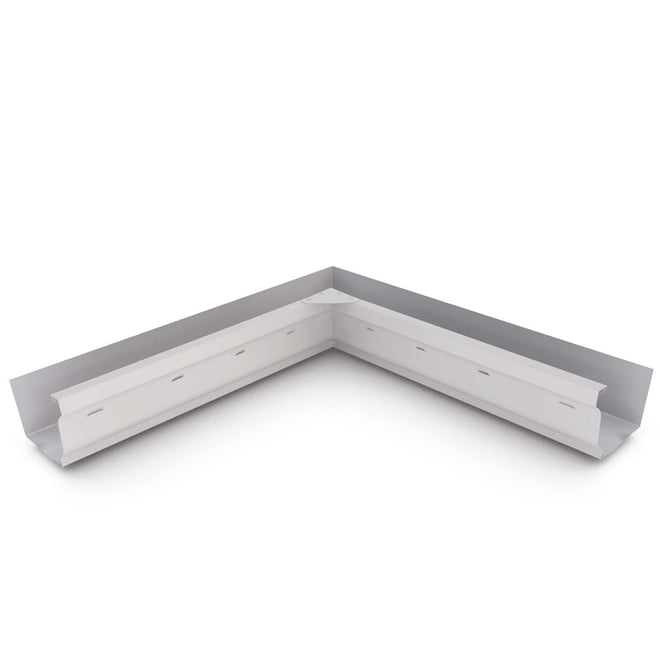 S Gutter Internal Mitre Slotted Gull Grey
