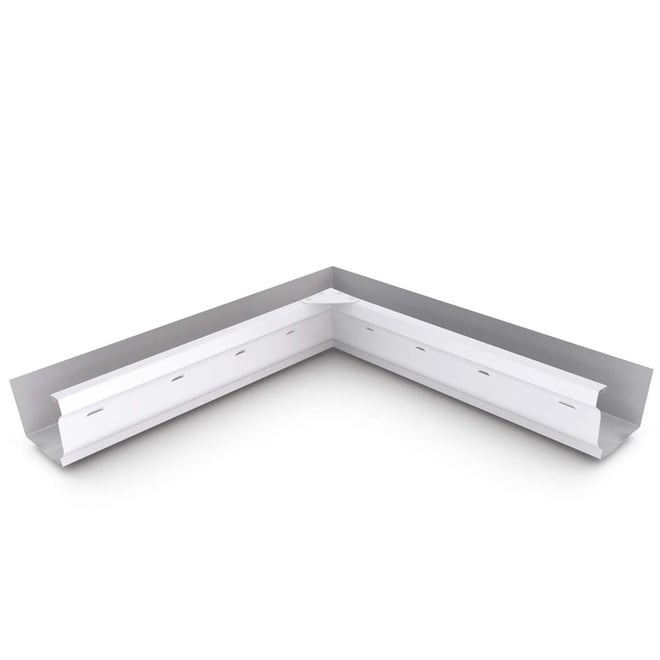 S Gutter Internal Mitre Slotted Off White