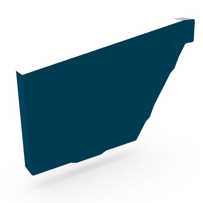 S Gutter Stop End Left Hand Mountain Blue