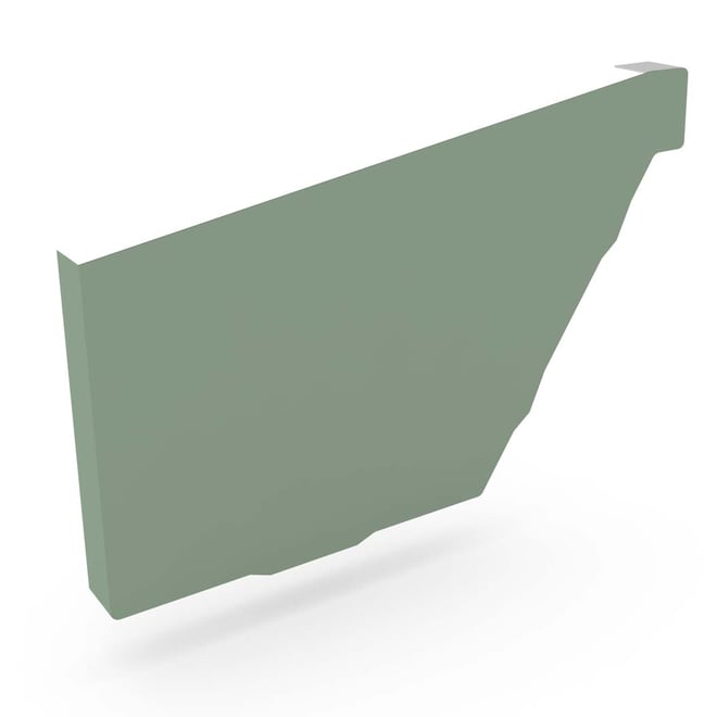 S Gutter Stop End Left Hand Mist Green