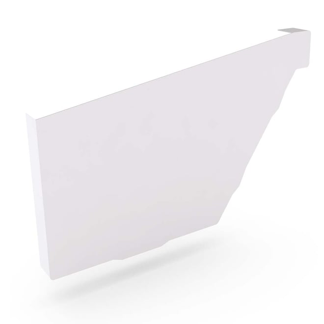 S Gutter Stop End Left Hand Off White