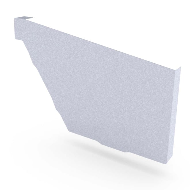 S Gutter Stop End Right Hand Zinc/Aluminium