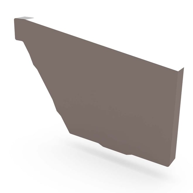 S Gutter Stop End Right Hand Banyan Brown