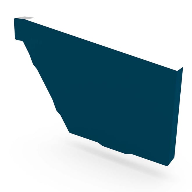 S Gutter Stop End Right Hand Mountain Blue