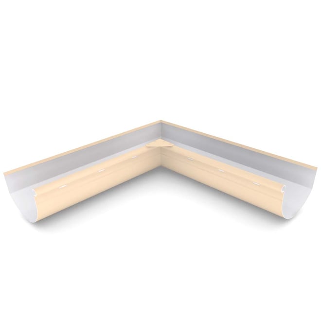 Smoothline Gutter Internal Mitre Slotted Smooth Cream
