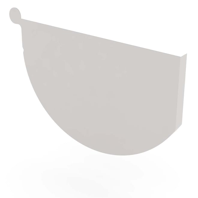 Smoothline Gutter Stop End Right Hand Gull Grey