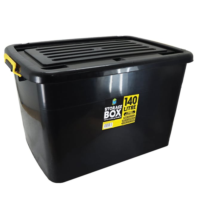 140L Black Heavy Duty Storer