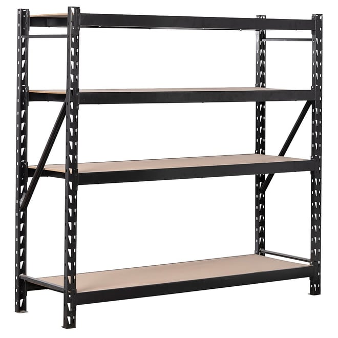 Heavy Duty 4 Shelf Black Unit
