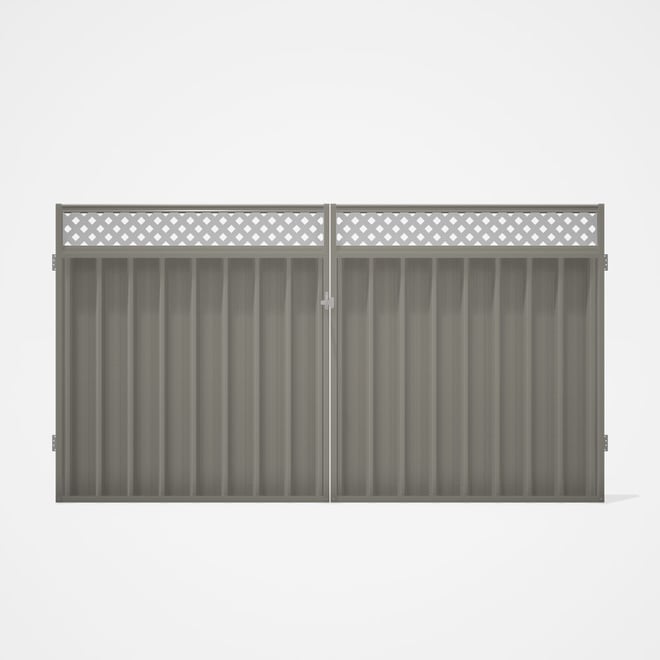 Good Neighbour® Superdek® Screen Top Double Gate Premium .35 BMT 1.8m High Sheet: Birch, Frame: Birc