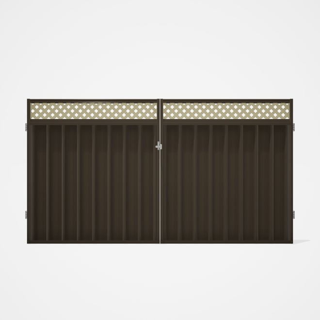 Good Neighbour® Superdek® Screen Top Double Gate Premium .35 BMT 1.8m High Sheet: Banyan Brown, Fram