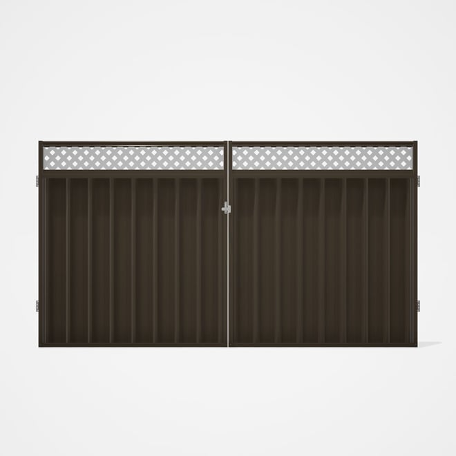 Good Neighbour® Superdek® Screen Top Double Gate Premium .35 BMT 1.8m High Sheet: Banyan Brown, Fram