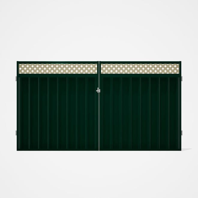 Good Neighbour® Superdek® Screen Top Double Gate Premium .35 BMT 1.8m High Sheet: Caulfield Green, F