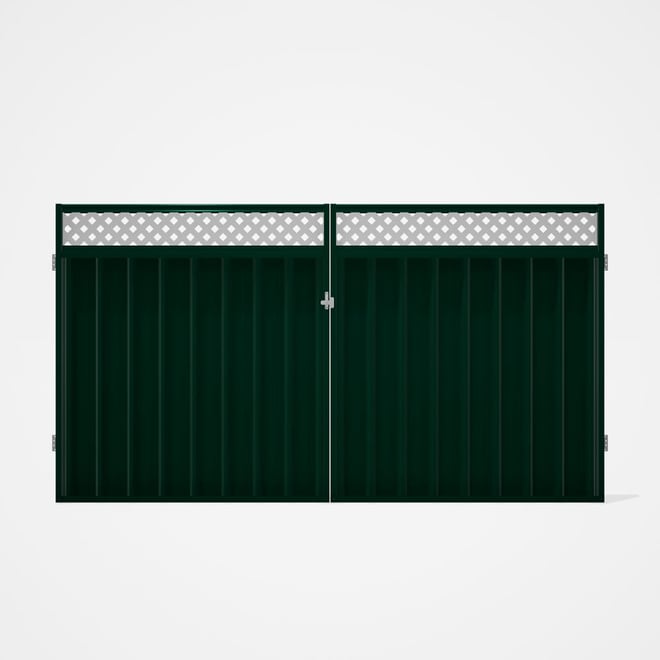 Good Neighbour® Superdek® Screen Top Double Gate Premium .35 BMT 1.8m High Sheet: Caulfield Green, F