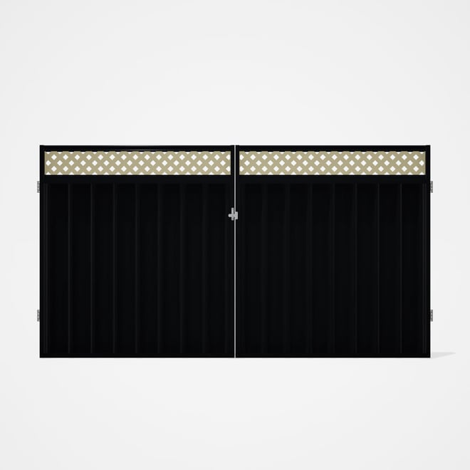 Good Neighbour® Superdek® Screen Top Double Gate Premium .35 BMT 1.8m High Sheet: Gun Metal Grey, Fr