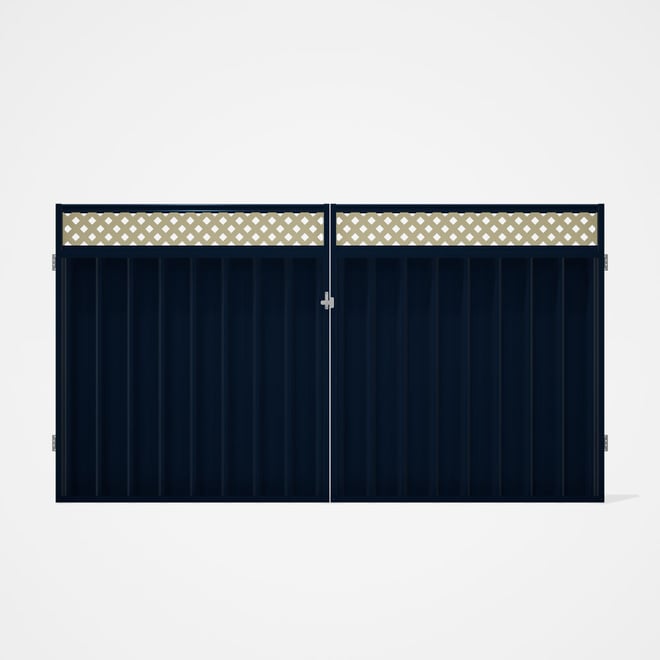 Good Neighbour® Superdek® Screen Top Double Gate Premium .35 BMT 1.8m High Sheet: Mountain Blue, Fra