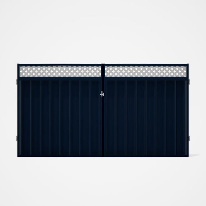 Good Neighbour® Superdek® Screen Top Double Gate Premium .35 BMT 1.8m High Sheet: Mountain Blue, Fra