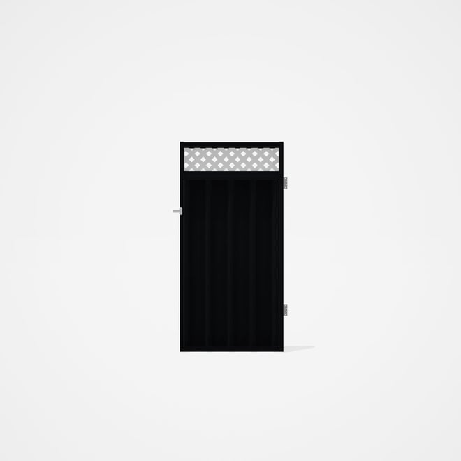 Good Neighbour® Superdek® Screen Top Single Gate Premium .35 BMT 1.8m High Sheet: Gun Metal Grey, Fr