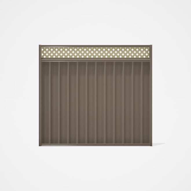 Good Neighbour® Superdek® Screen Top Extension Panel Frame: Beige, Lattice: Cream