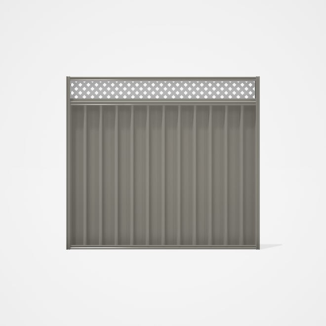 Good Neighbour® Superdek® Screen Top Extension Panel Frame: Birch, Lattice: White