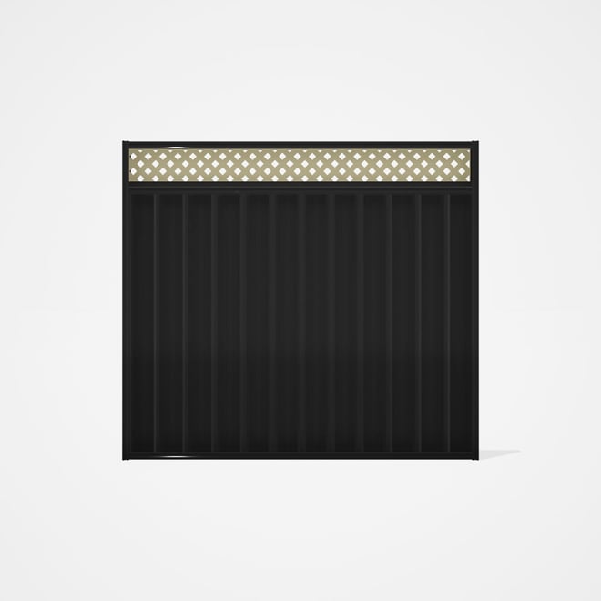 Good Neighbour® Superdek® Screen Top Extension Panel Frame: Ebony, Lattice: Cream
