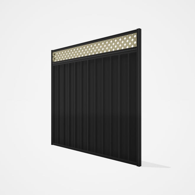 Good Neighbour® Superdek® Screen Top Extension Panel Frame: Ebony, Lattice: Cream