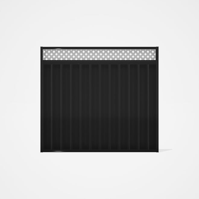 Good Neighbour® Superdek® Screen Top Extension Panel Frame: Ebony, Lattice: White