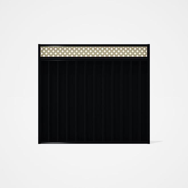 Good Neighbour® Superdek® Screen Top Extension Panel Frame: Gun Metal, Lattice: Cream