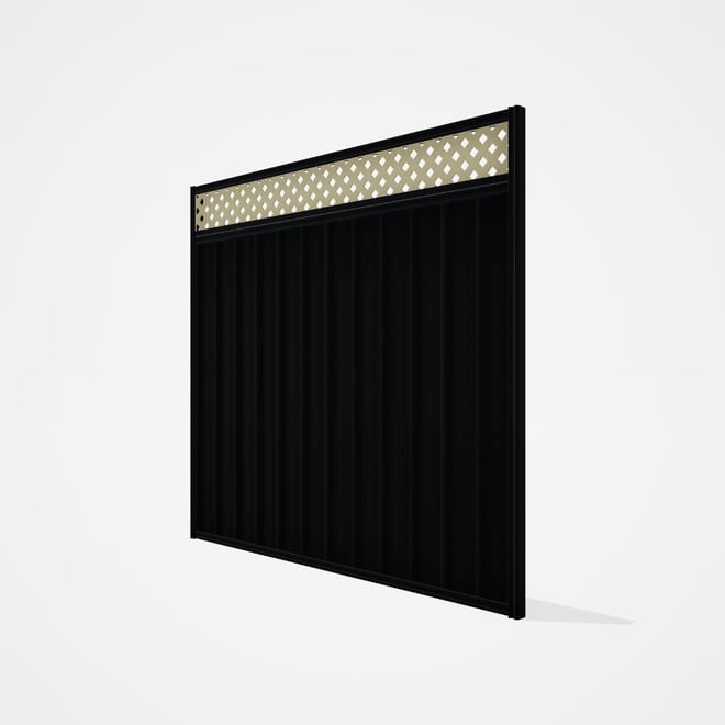 Good Neighbour® Superdek® Screen Top Extension Panel Frame: Gun Metal, Lattice: Cream