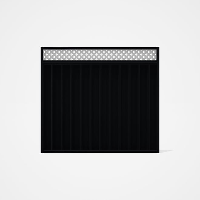 Good Neighbour® Superdek® Screen Top Extension Panel Frame: Gun Metal, Lattice: White