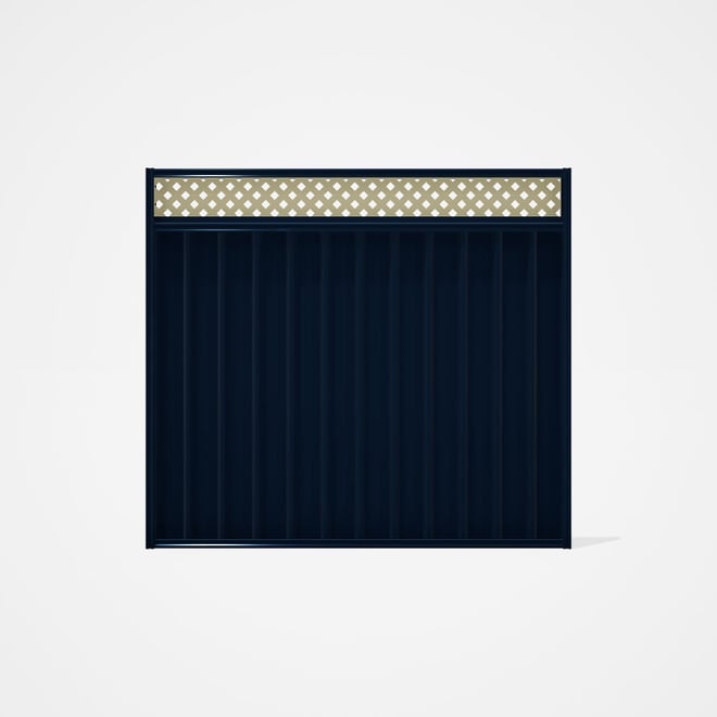 Good Neighbour® Superdek® Screen Top Extension Panel Frame: Mountain Blue, Lattice: Cream