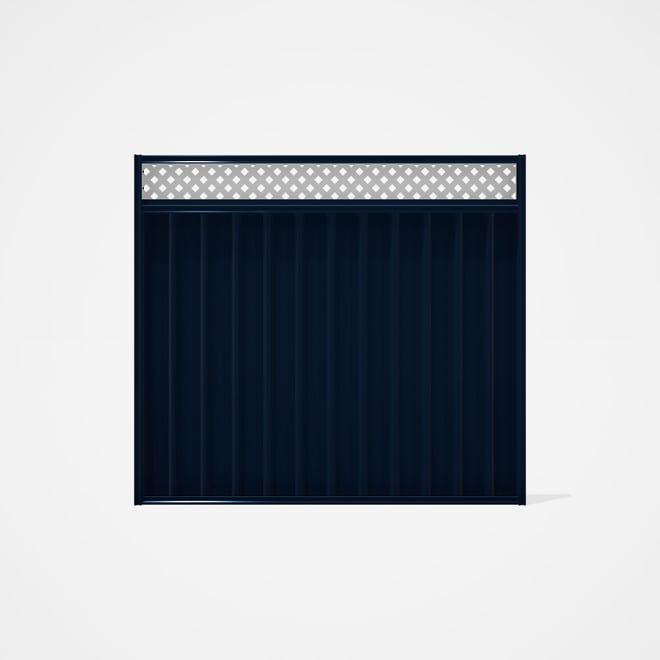 Good Neighbour® Superdek® Screen Top Extension Panel Frame: Mountain Blue, Lattice: White