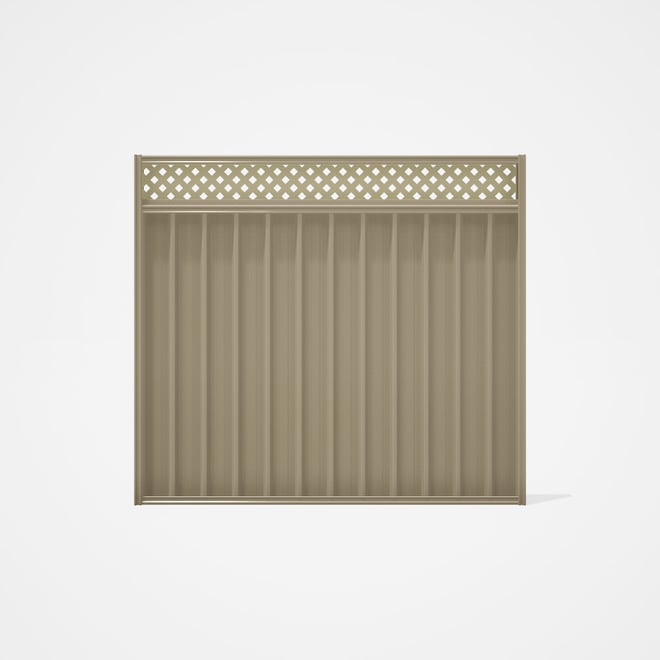 Good Neighbour® Superdek® Screen Top Extension Panel Frame: Merino, Lattice: Cream