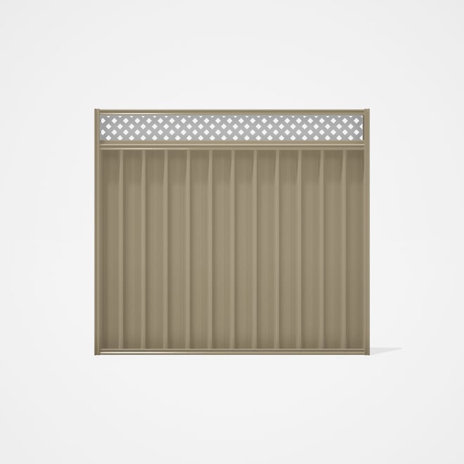 Good Neighbour® Superdek® Screen Top Extension Panel Frame: Merino, Lattice: White