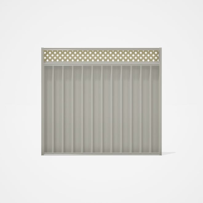 Good Neighbour® Superdek® Screen Top Extension Panel Frame: Off White, Lattice: Cream