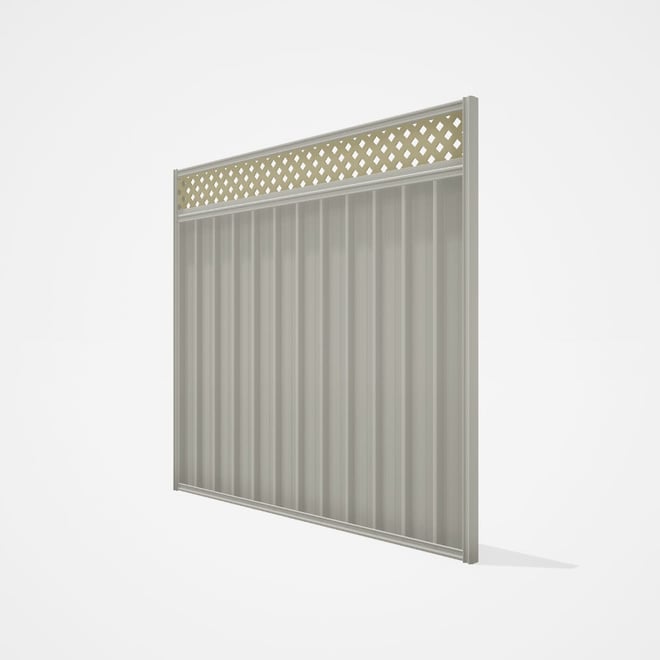 Good Neighbour® Superdek® Screen Top Extension Panel Frame: Off White, Lattice: Cream