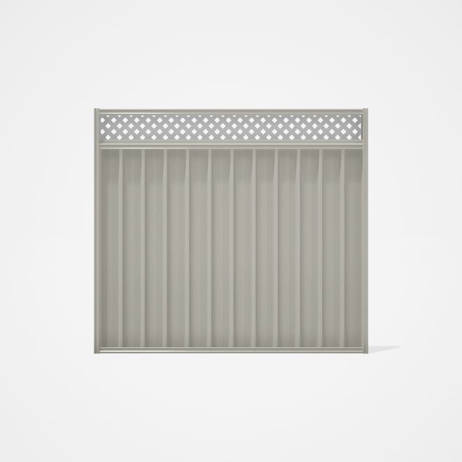 Good Neighbour® Superdek® Screen Top Extension Panel Frame: Off White, Lattice: White
